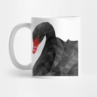Geometric Black Swan Mug